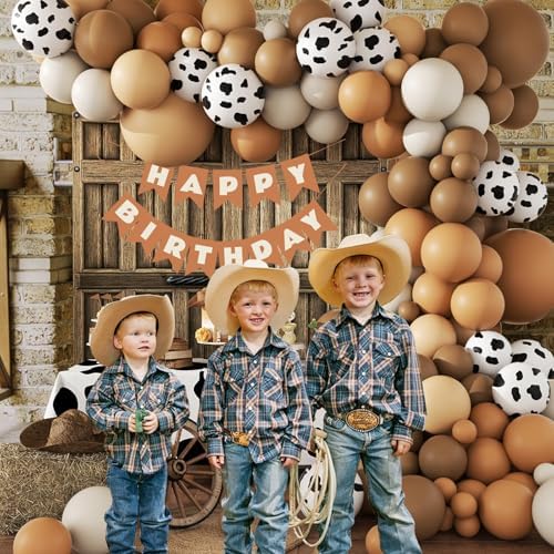 141pcs Western Cowboy Balloon Arch Kit Decorations