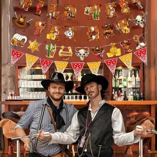 Western Cowboy Party Decorations Banner for Birthday