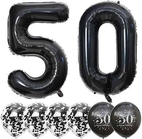 50th Birthday Balloons Decor Set for Men and Women