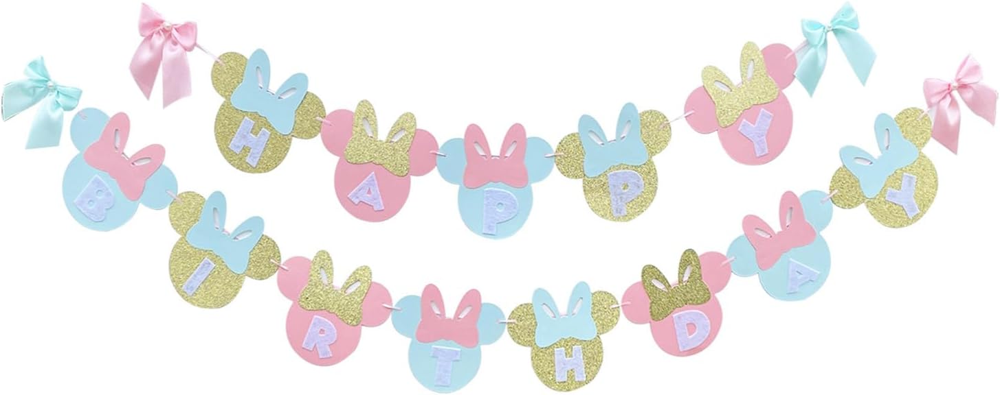 Minnie And Mouse Happy Birthday Banner