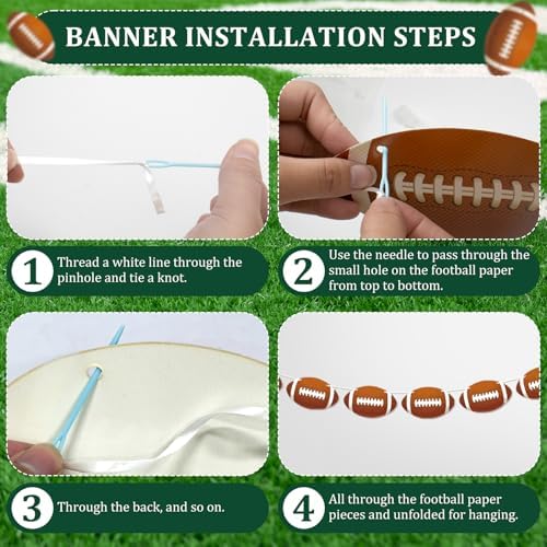 7 Serving Football Party Decorations Set