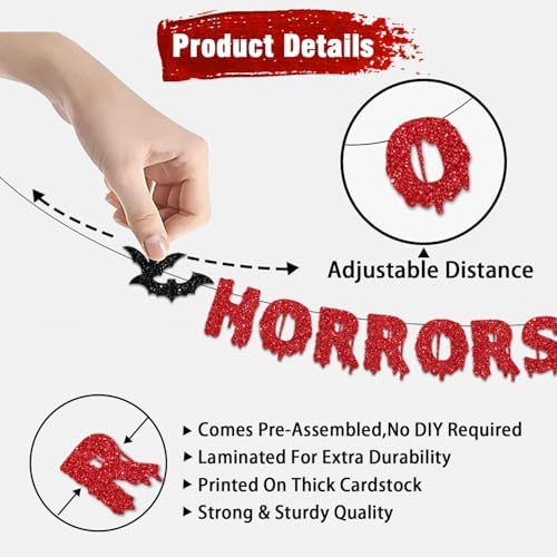 Biswiter Halloween Horror House Banner Decorations