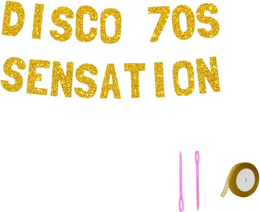Meowoo Disco 70s Vibes Banner 77 Inch Decor