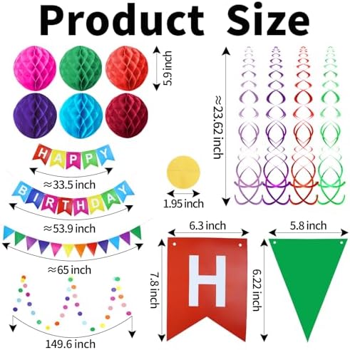 KAWKALSH Birthday Decorations Set