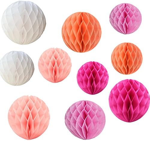 Daily Mall 10pcs Honeycomb Tissue Paper Decor Balls