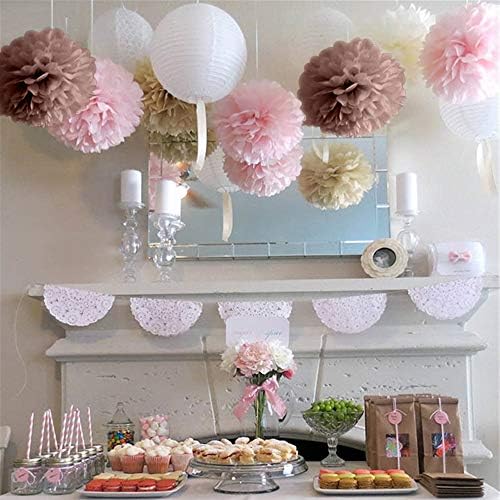 Binpeng Pompom Flower Balls Wedding Decorations 9pcs