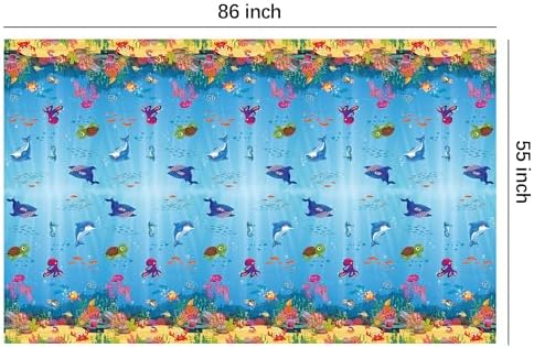 Under The Sea Party Decorations Tablecloth 3Pcs