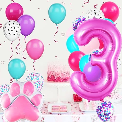 Pasiihol Paw Print Balloons Dog Party Decorations