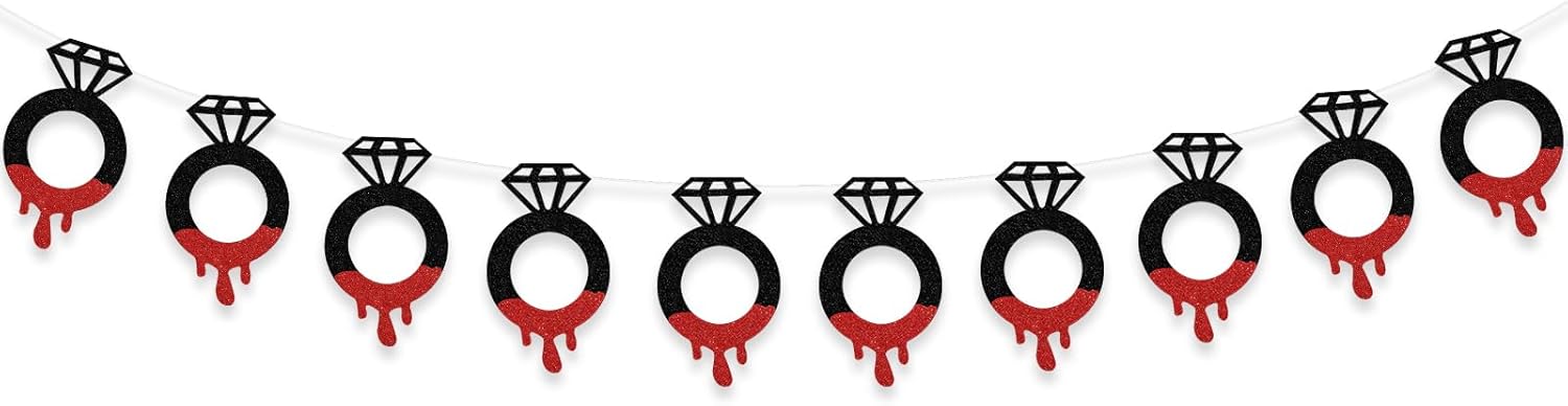 Halloween Blood Diamond Ring Wedding Banner