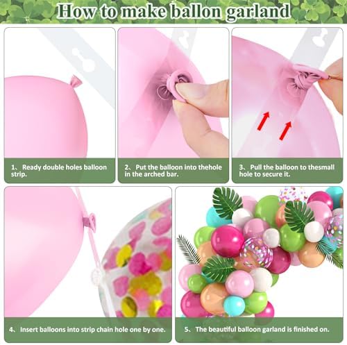 Amandir 140PCS Tropical Balloons Arch Garland Kit