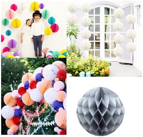 Yosawa 8 Pcs Paper Honeycomb Balls Decoration