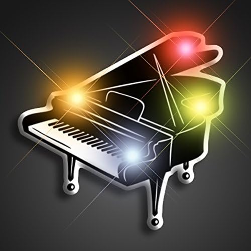 Light Up Grand Piano LED Lapel Pins Set of 25