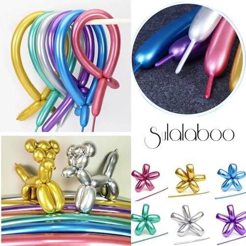 Premium 80pcs Metallic 260 Balloons Multicolored