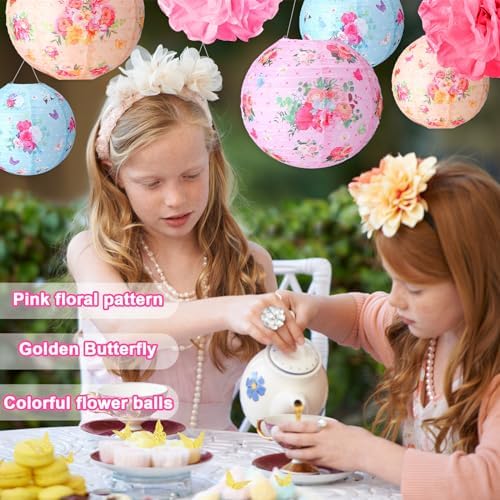 Rossesay 31 Pcs Spring Tea Party Decorations