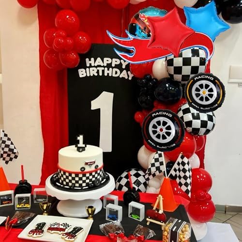 6pcs Hot Car Themed Balloons Birthday Party Decorations