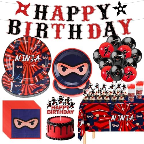 Ninja Birthday Party Decorations Set for Boys