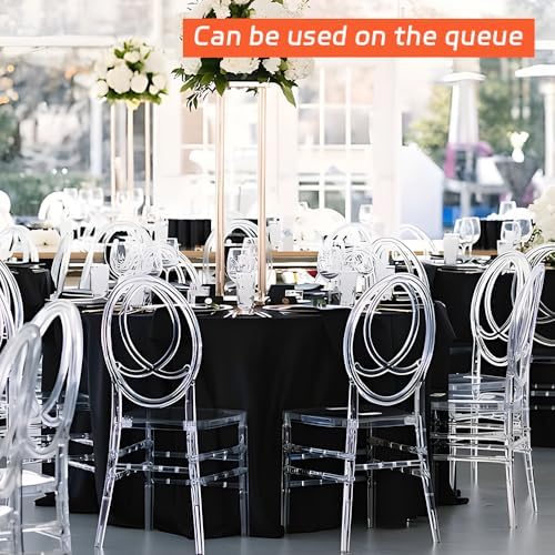 Cuckan 120 Inch Round Tablecloth 2 Pack Black