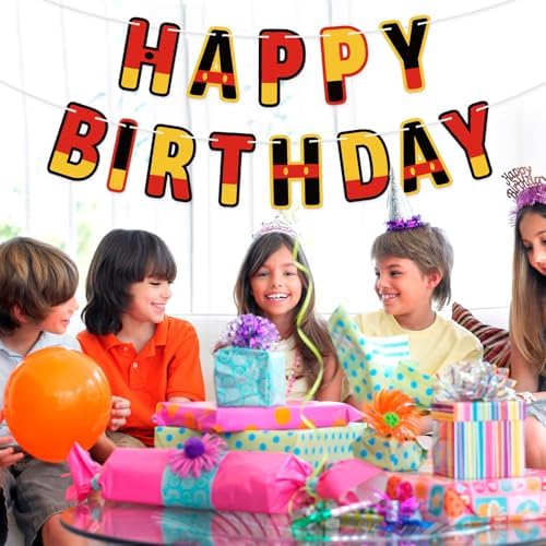 BOXOB Cartoon Birthday Garland Banner for Party Decorations