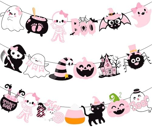 2Pcs Halloween Party Banners for Girls