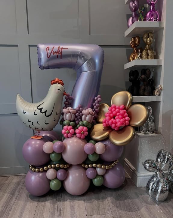 8pcs Walking Chicken Balloons Birthday Decorations