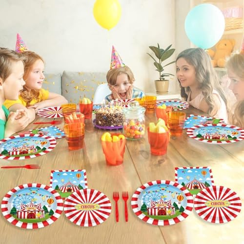 Circus Party Tableware Set 200pcs Serves 50