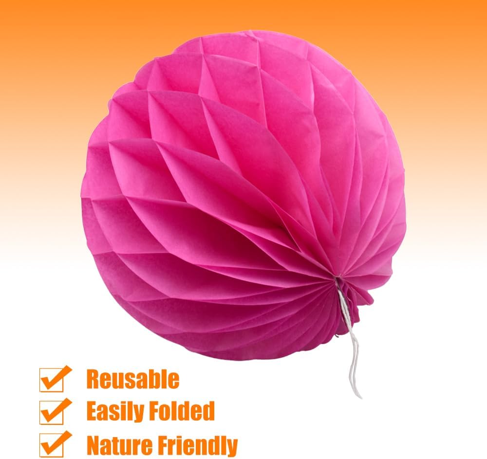 Ruidee 8 Piece Paper Honeycomb Balls Party Decoration 1