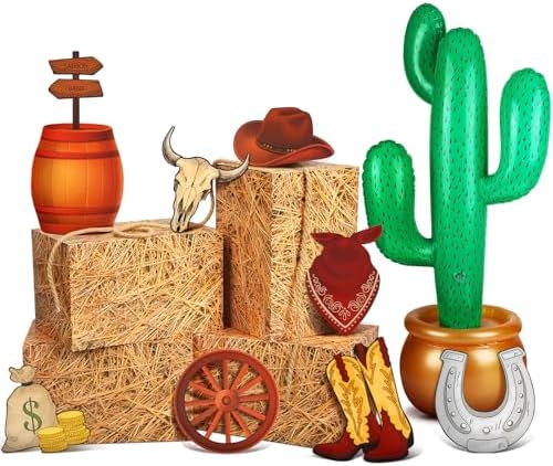 14 Pcs Western Cowboy Party Decorations Set