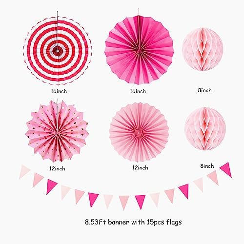 Rose Hot-Pink Party Decorations 20pcs Kit