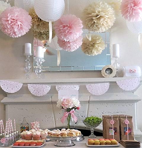ShineBear 15pcs Tissue Paper Pom Poms Wedding Decorations