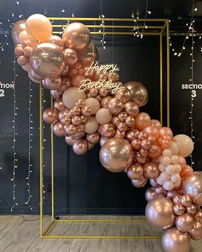 140Pcs Rose Gold Balloon Arch Kit