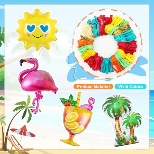 168Pcs Tropical Balloons Arch Garland Kit