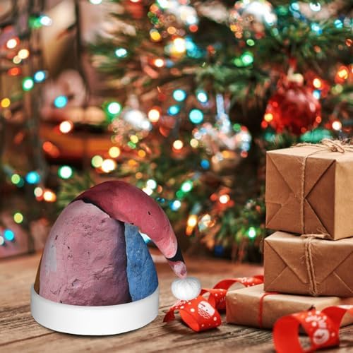 QinZheng Personalized Santa Hat with Color Squares Print