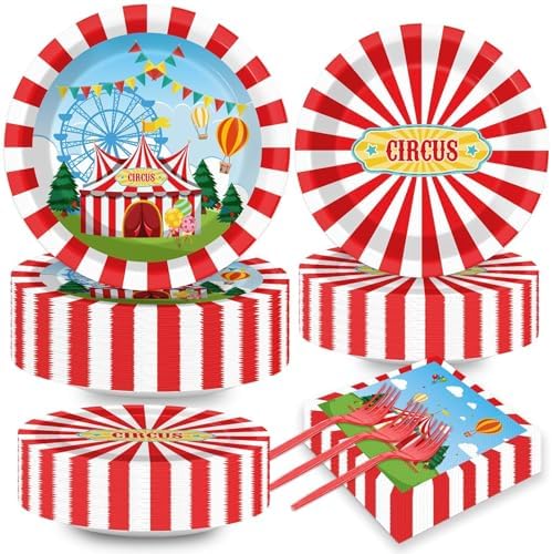 Circus Party Tableware Set 200pcs Serves 50
