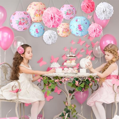 Rossesay 31 Pcs Spring Tea Party Decorations