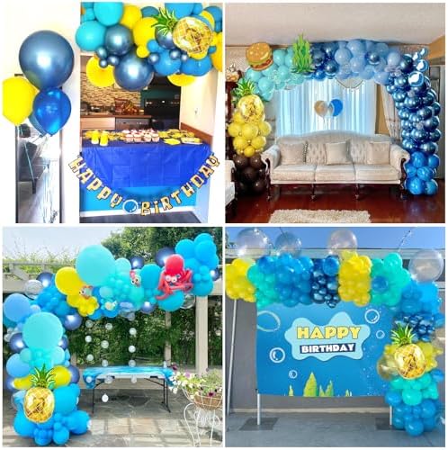 147pcs Cartoon Sponge Balloon Arch Kit Birthday Decorations