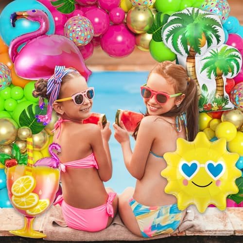 168Pcs Tropical Balloons Arch Garland Kit