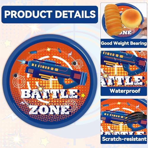 48Pcs Dart War Party Plates and Napkins Set