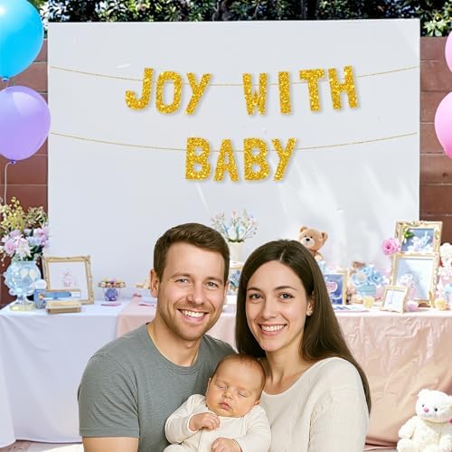 Meowoo Joyful Celebration Banner 77 Inch No Slide Glitter