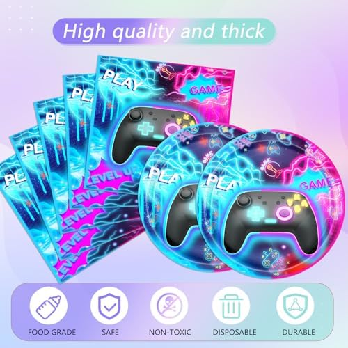 41Pcs Gaming Birthday Decorations Party Set Blue