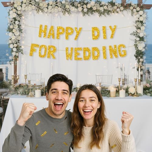 Meowoo Happy DIY Wedding Decor Banner
