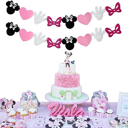 Minnie Themed Felt Garland Birthday Banner Decoration Supplies