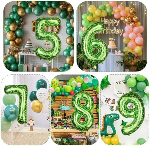 40 Inch Giant Green Pixel Number 9 Foil Balloons