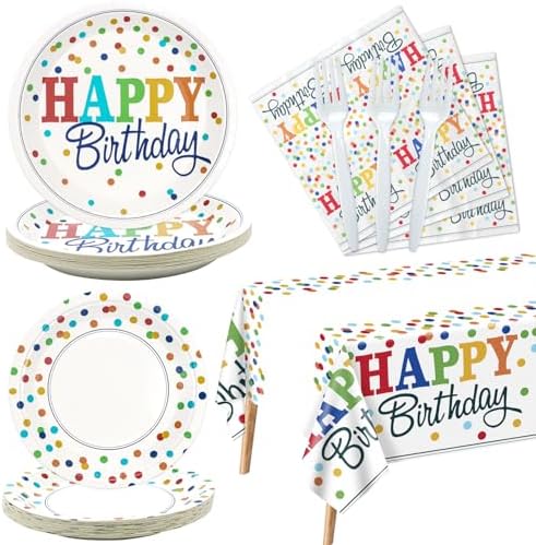81 Pieces Rainbow Party Supplies for 20 Guests