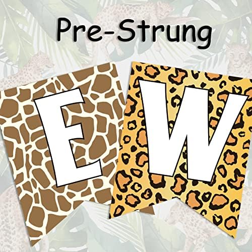 Wild Animal Banner for Jungle Party Decorations
