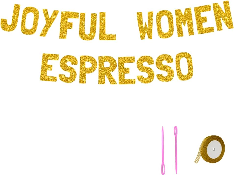 Meowoo Joyful Women Espresso Decor Banner