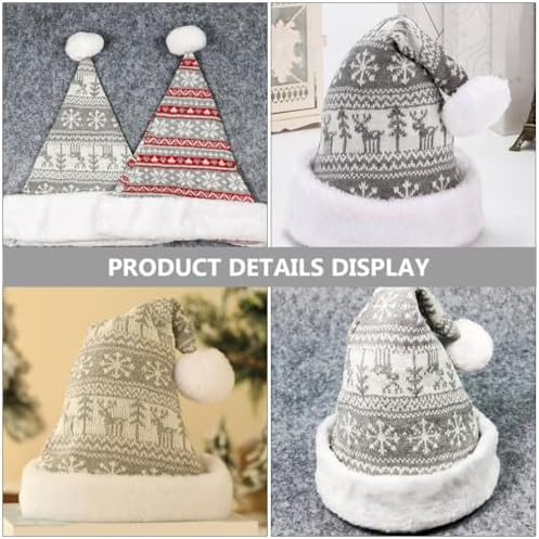 Didiseaon Knitted Santa Hat Christmas Party Winter Hat Costume