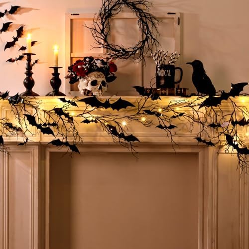 Gothic Halloween Banner with LED Lights