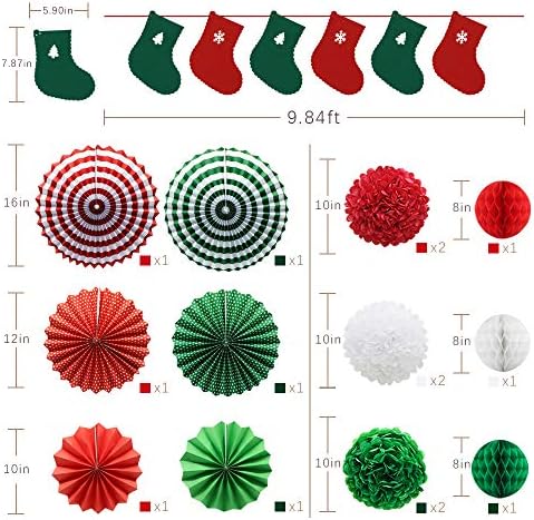 Christmas Decor Kit with Banners and Snowflake Garland