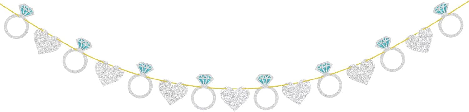 Diamond Ring Wedding Engagement Party Decor Banner