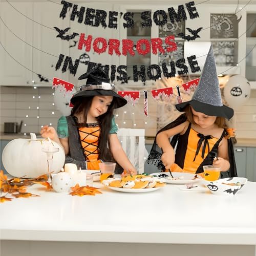 Biswiter Halloween Horror House Banner Decorations